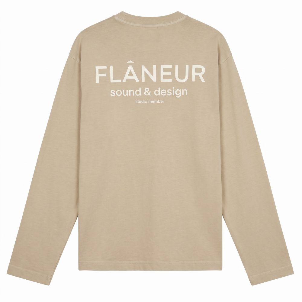 Flâneur Sound & Design Studio Member Longsleeve T-shirt Beige