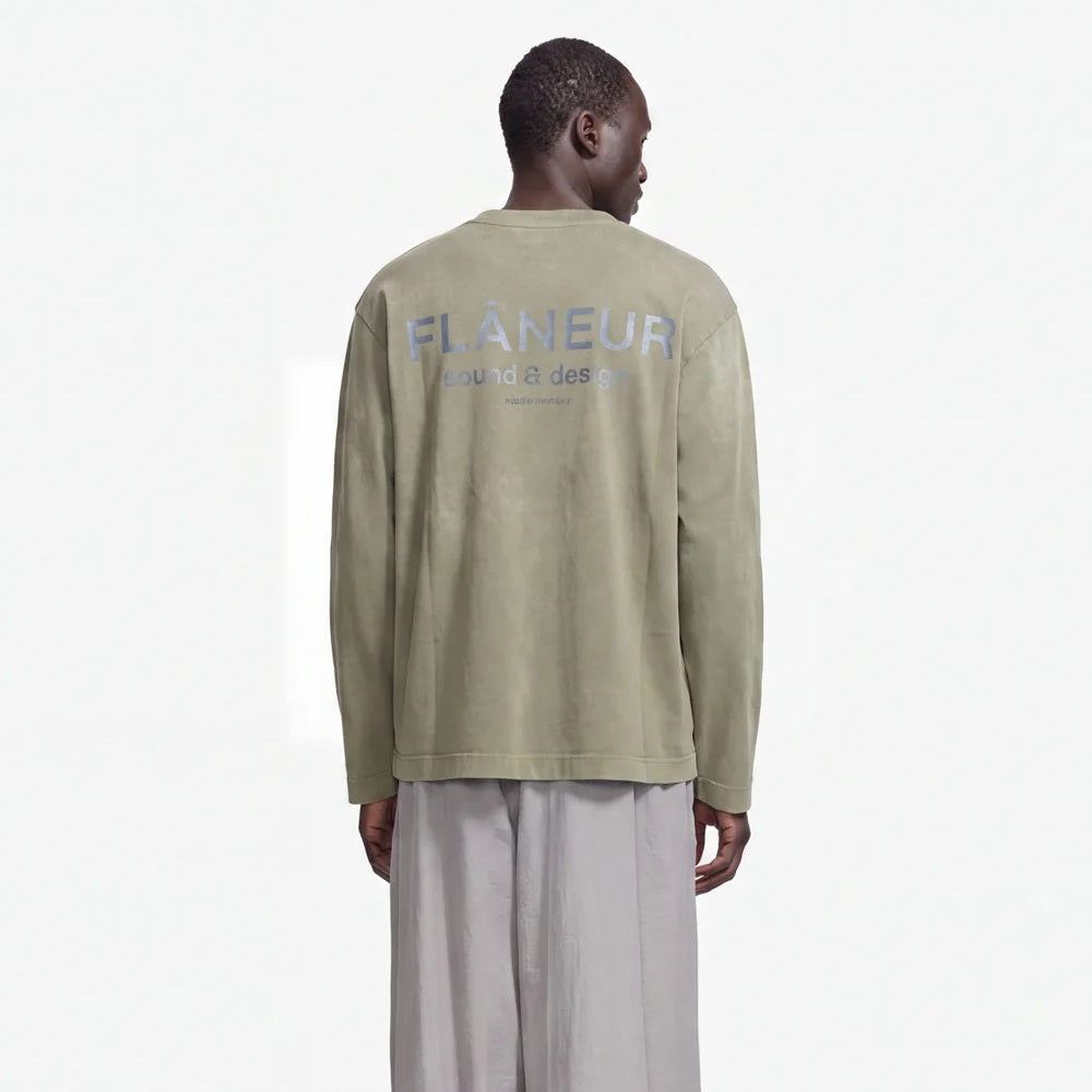 Flâneur Sound & Design Studio Member Longsleeve T-shirt Dunkelgrün