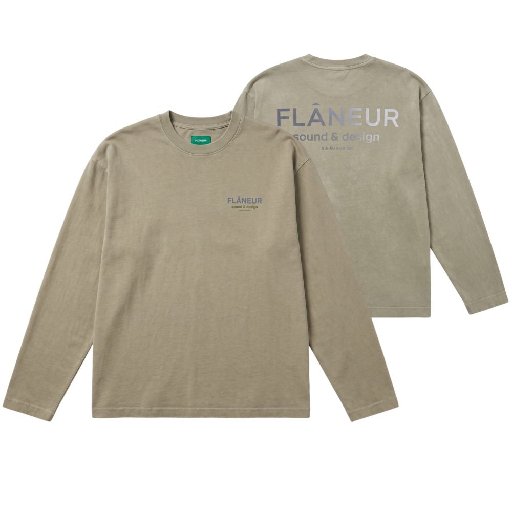 Flâneur Sound & Design Studio Member Longsleeve T-shirt Dunkelgrün