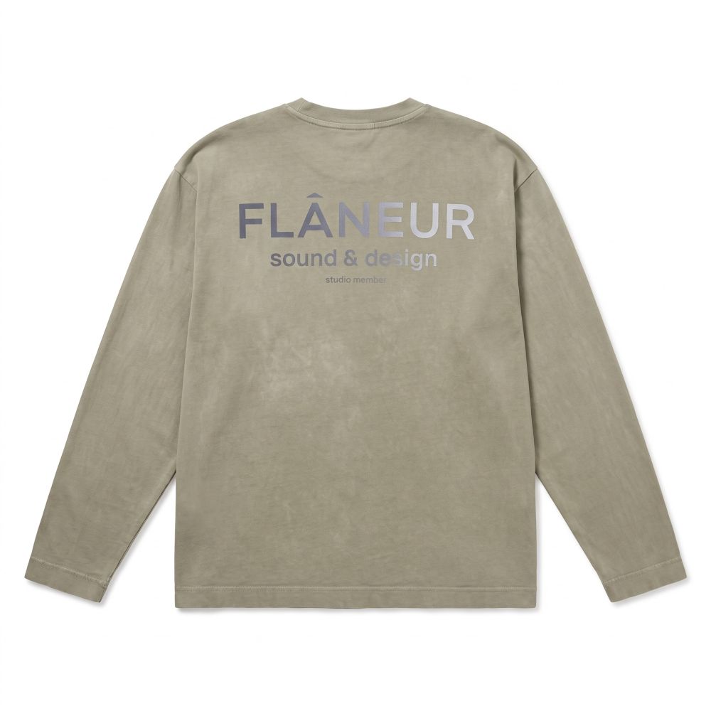 Flâneur Sound & Design Studio Member Longsleeve T-shirt Dunkelgrün