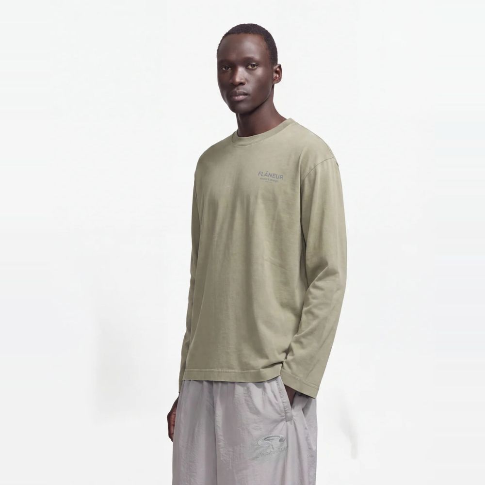 Flâneur Sound & Design Studio Member Longsleeve T-shirt Dunkelgrün