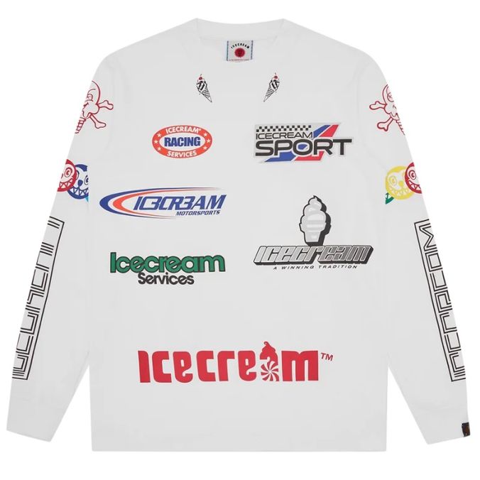 Icecream Pit Crew Longsleeve T-shirt Weiß