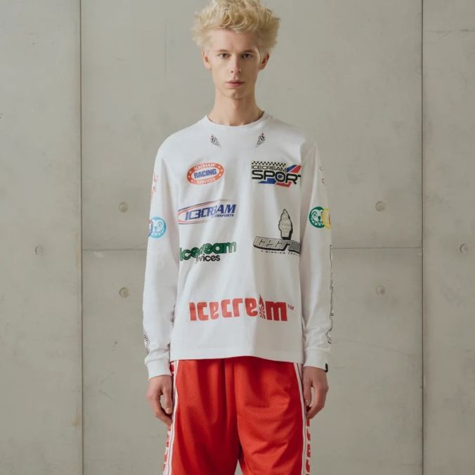 Icecream Pit Crew Longsleeve T-shirt Weiß