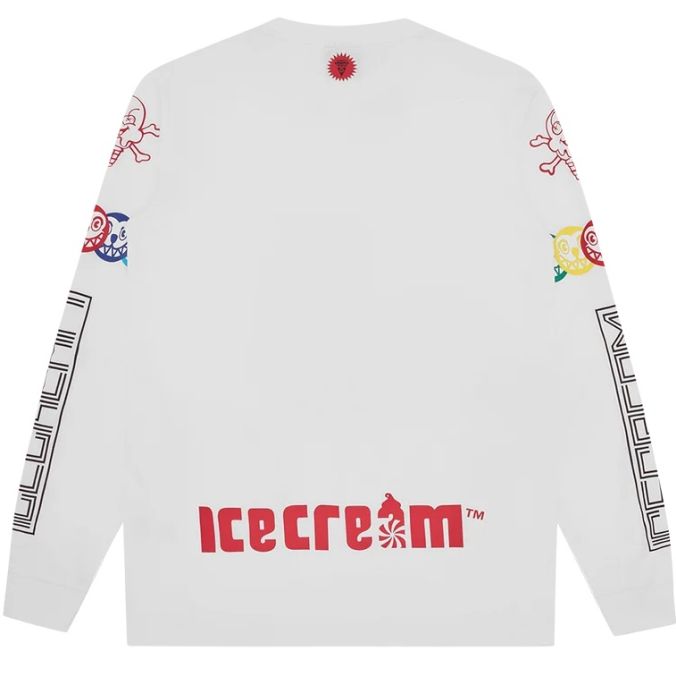 Icecream Pit Crew Longsleeve T-shirt Weiß