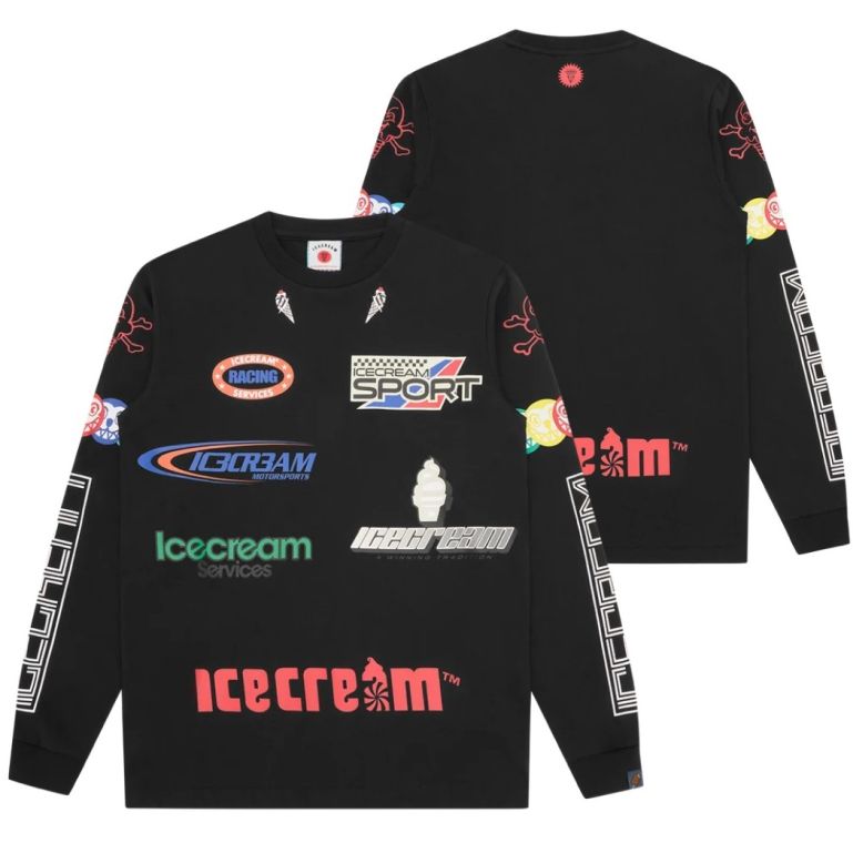 Icecream Pit Crew Longsleeve T-shirt Schwarz