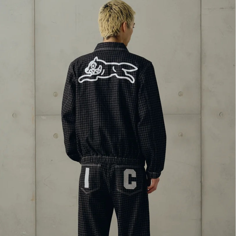 Icecream Spray Paint Running Dog Jeansjacke Schwarz