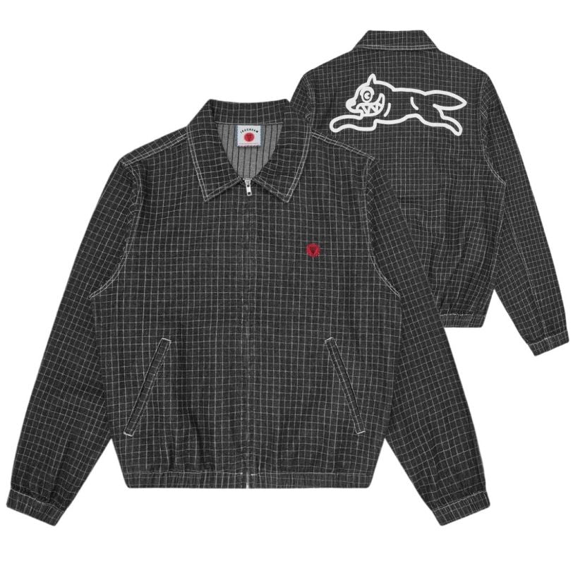 Icecream Spray Paint Running Dog Jeansjacke Schwarz