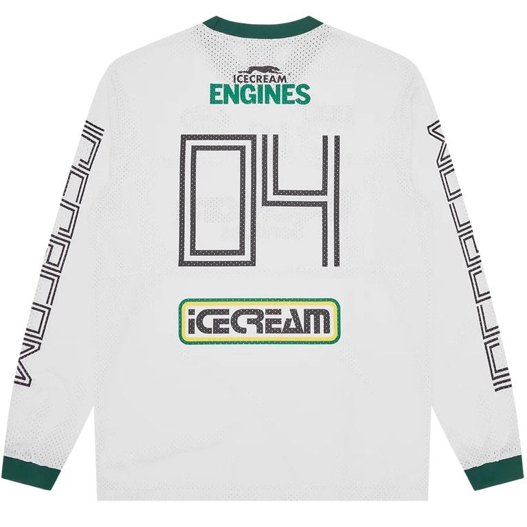 Icecream Services Mesh Longsleeve T-shirt Weiß