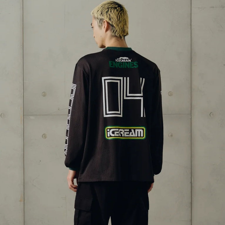 Icecream Services Mesh Longsleeve T-shirt Schwarz