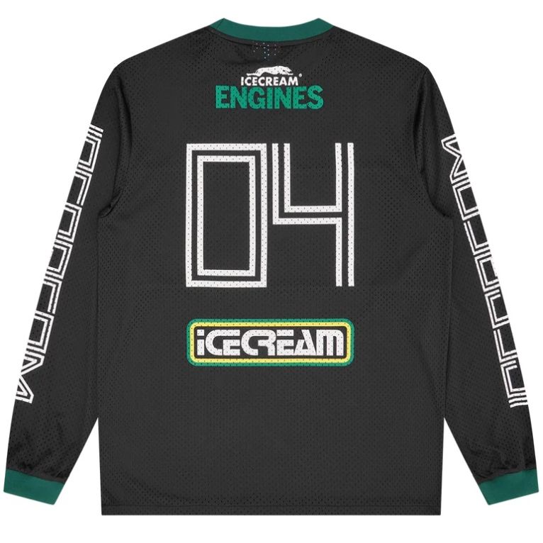 Icecream Services Mesh Longsleeve T-shirt Schwarz