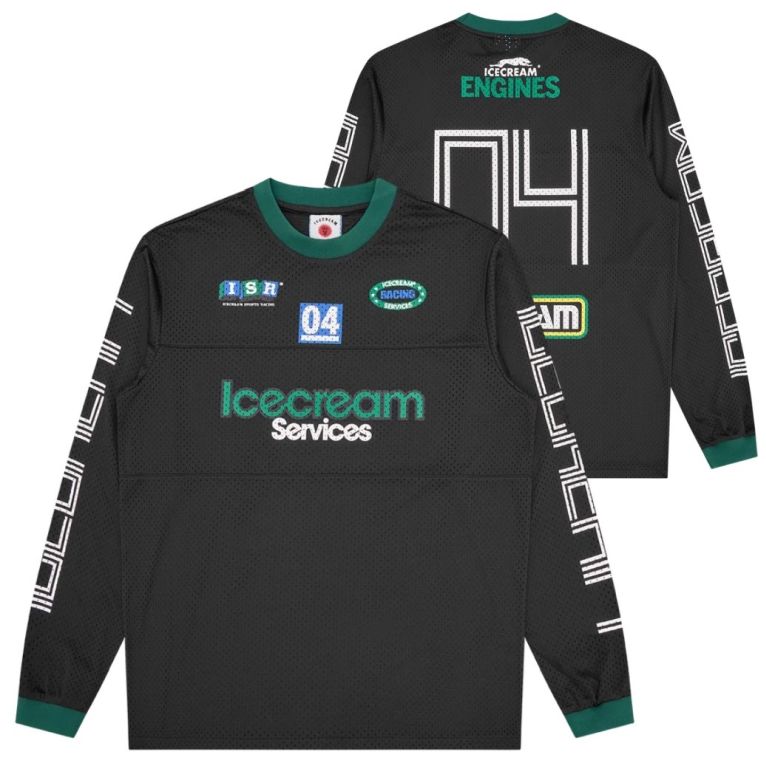 Icecream Services Mesh Longsleeve T-shirt Schwarz