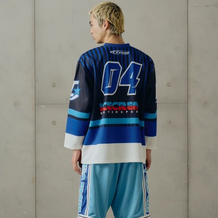 Icecream Speedway Hockey Longsleeve T-shirt Marine