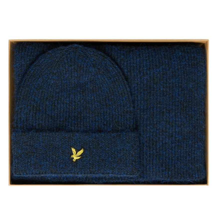 Lyle & Scott Gebürstetes Winterset Marine
