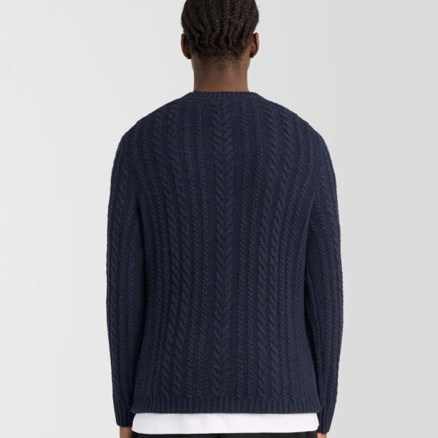 Lyle & Scott Cable Knit Pullover Marine