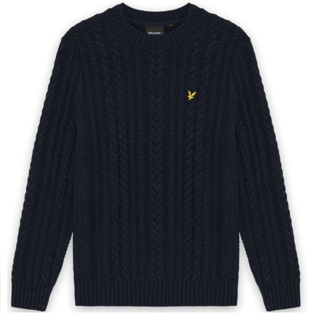 Lyle & Scott Cable Knit Pullover Marine