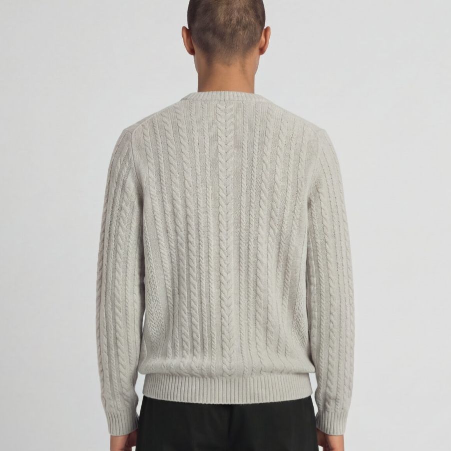 Lyle & Scott Strickpullover mit Zopfmuster Pullover Offwhite