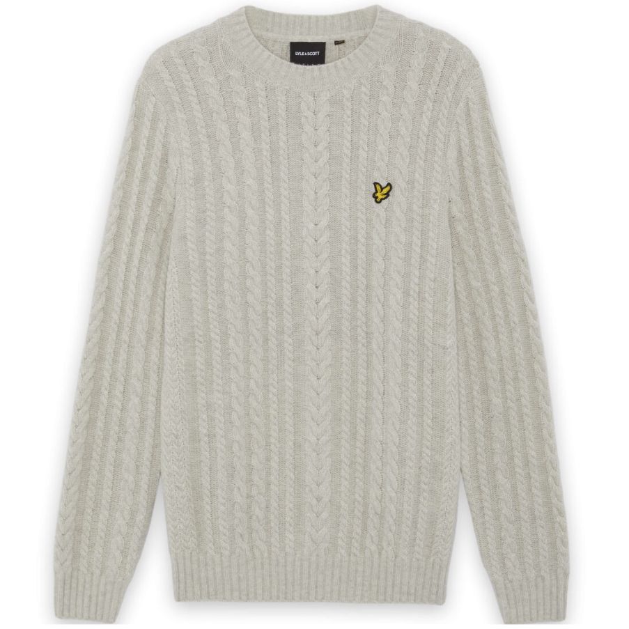 Lyle & Scott Strickpullover mit Zopfmuster Pullover Offwhite