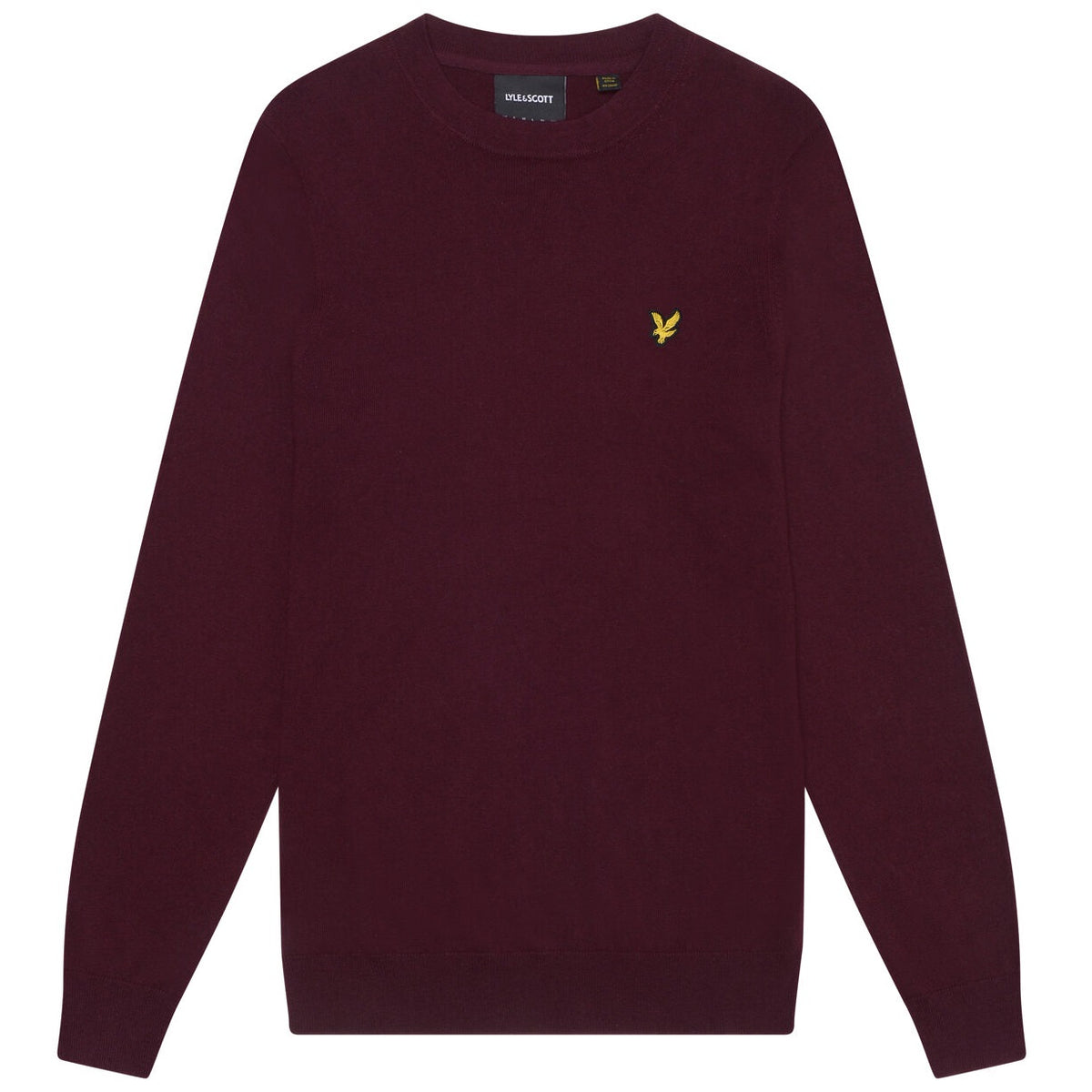 Lyle & Scott Baumwoll-Merino-Pullover Pullover Bordeaux
