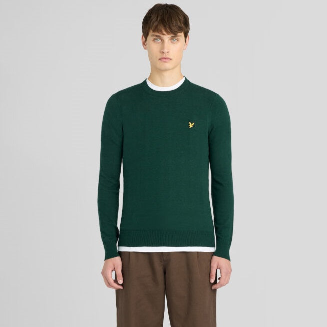 Lyle & Scott Cotton Merino Pullover Dunkelgrün