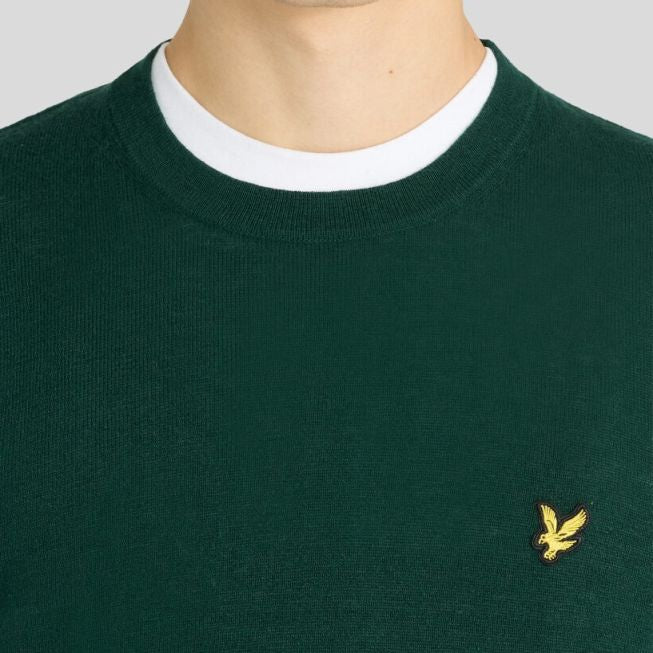 Lyle & Scott Cotton Merino Pullover Dunkelgrün