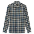 Lyle & Scott Offset Check Hemd Blau