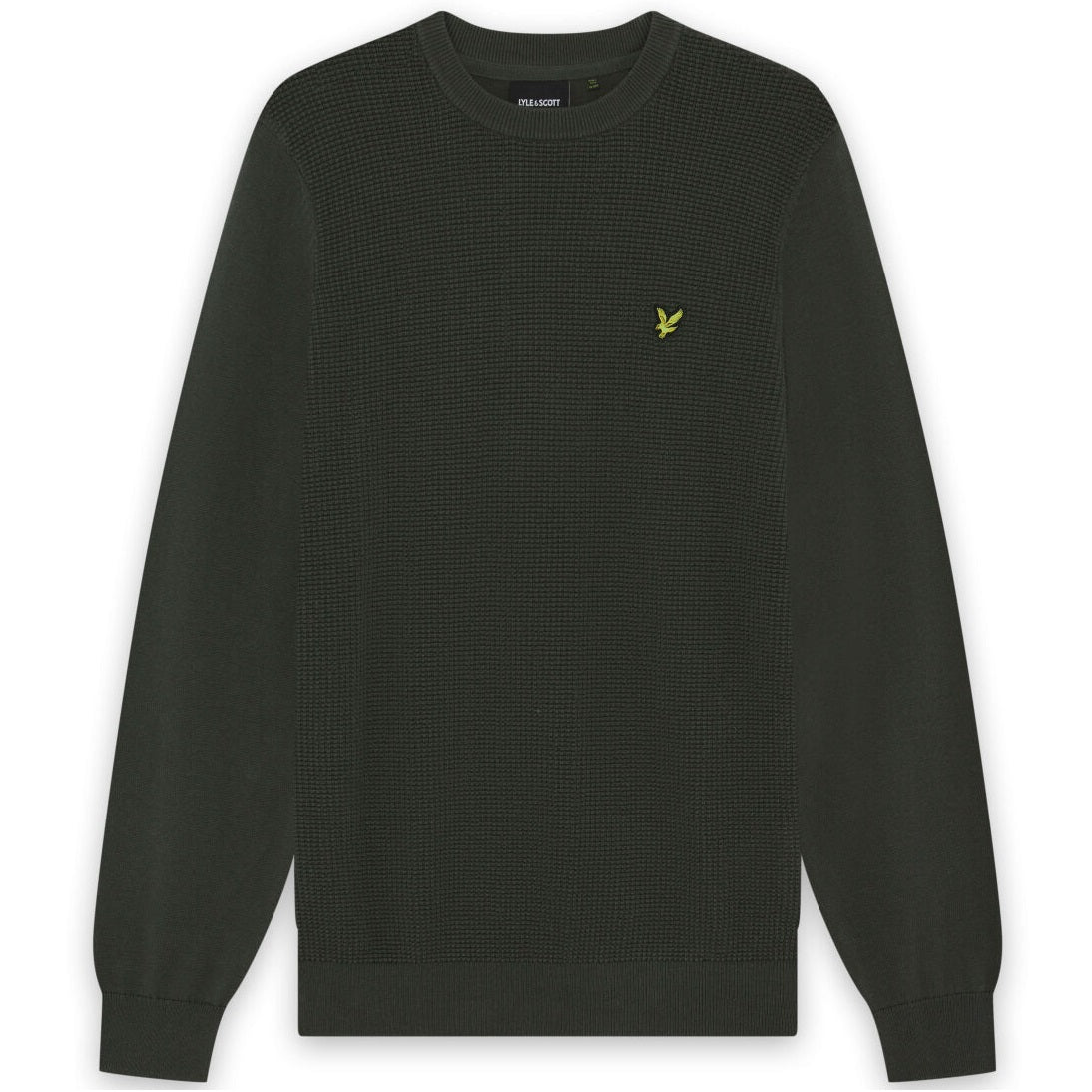 Lyle & Scott Waffel-Pullover mit Einsätzen Pullover Dunkelgrün
