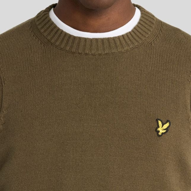 Lyle & Scott Pullover mit Rippeneinsatz Pullover Dunkelgrün