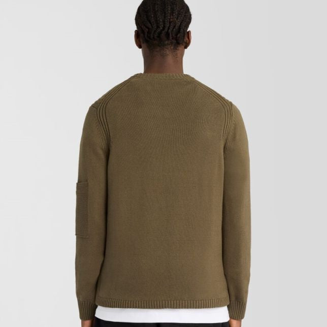 Lyle & Scott Pullover mit Rippeneinsatz Pullover Dunkelgrün