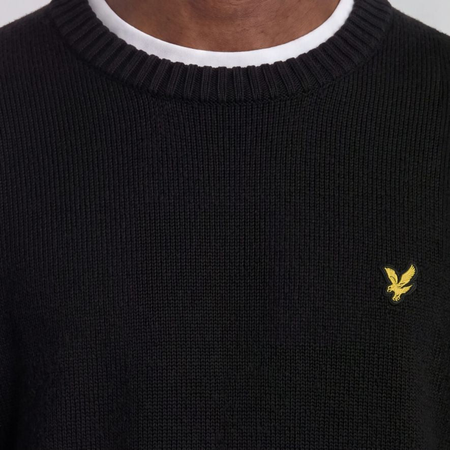 Lyle & Scott Pullover mit Rippeneinsatz Pullover Schwarz