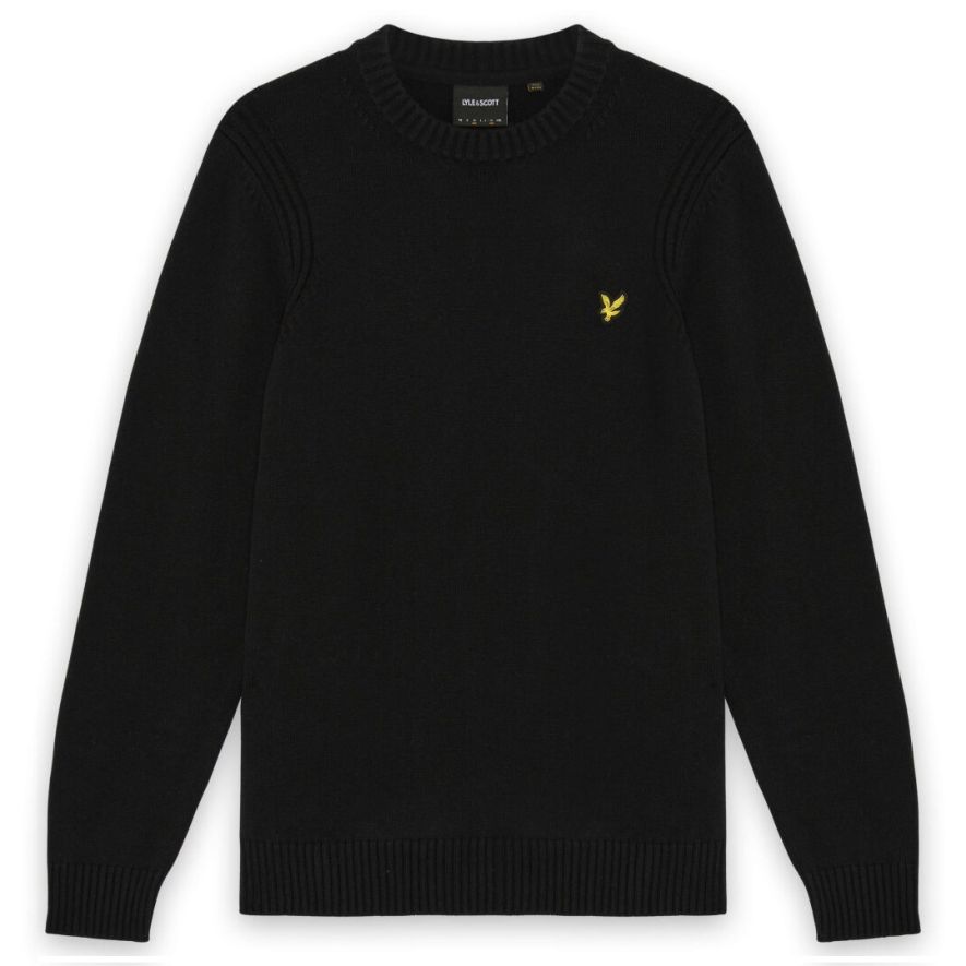 Lyle & Scott Pullover mit Rippeneinsatz Pullover Schwarz