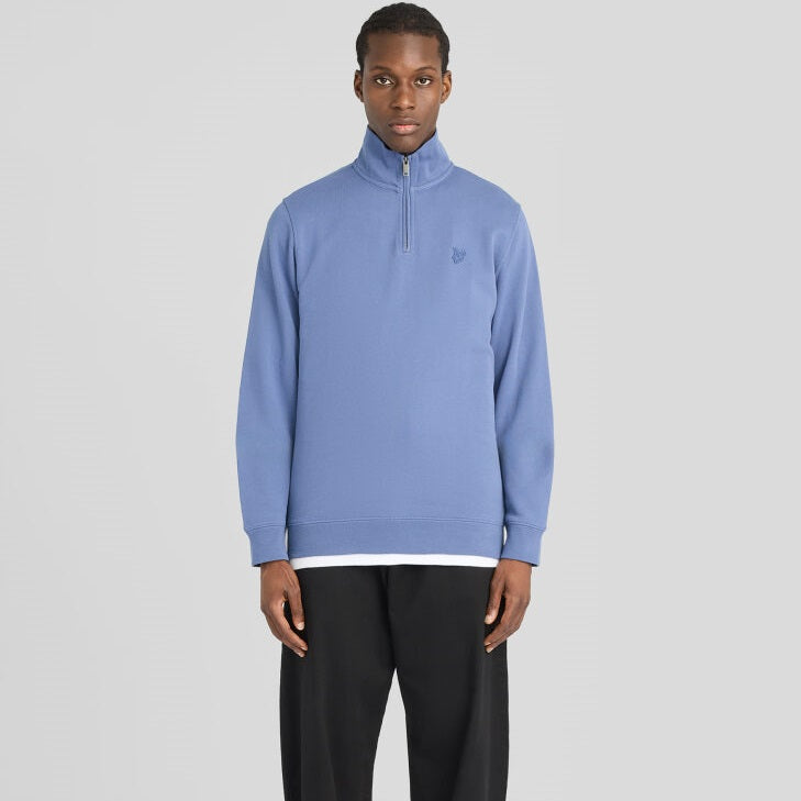 Lyle & Scott Superfine Quarter Zip Pullover Blau