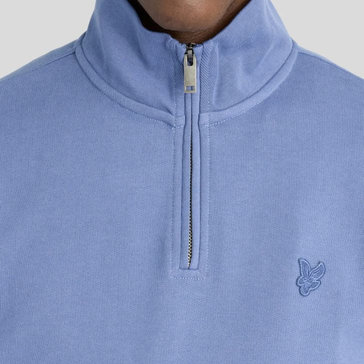 Lyle & Scott Superfine Quarter Zip Pullover Blau