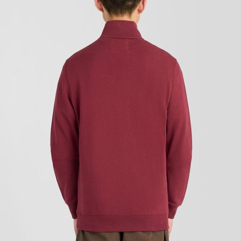 Lyle & Scott Superfeiner Pullover mit halbem Reißverschluss Pullover Bordeaux