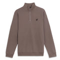 Lyle & Scott Superfine Quarter Zip Pullover Braun