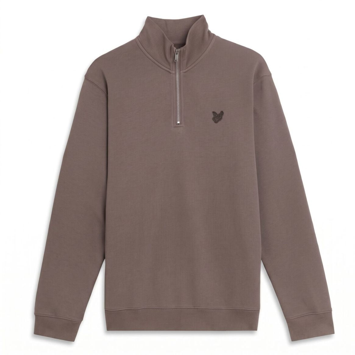 Lyle & Scott Superfine Quarter Zip Pullover Braun