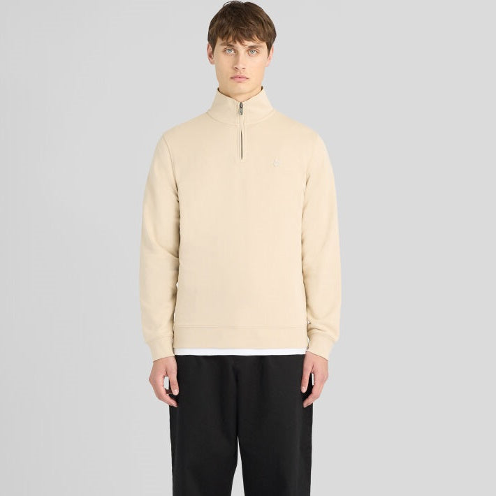 Lyle & Scott Superfine Quarter Zip Pullover Hellgrau