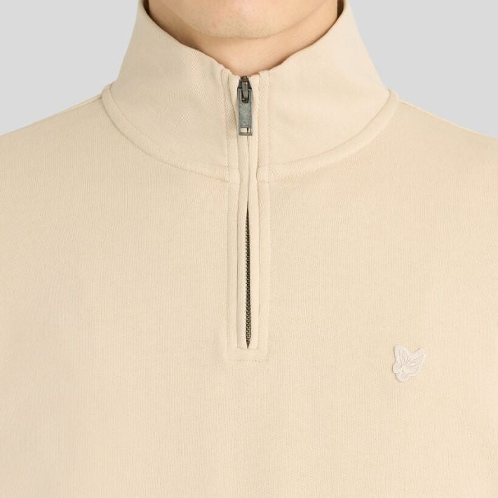 Lyle & Scott Superfine Quarter Zip Pullover Hellgrau