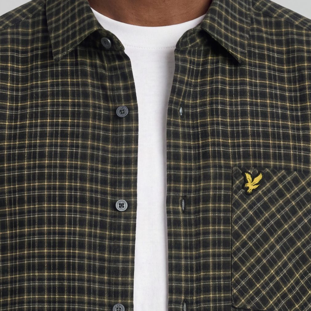 Lyle & Scott Tartan-Flanell-Hemd Schwarz