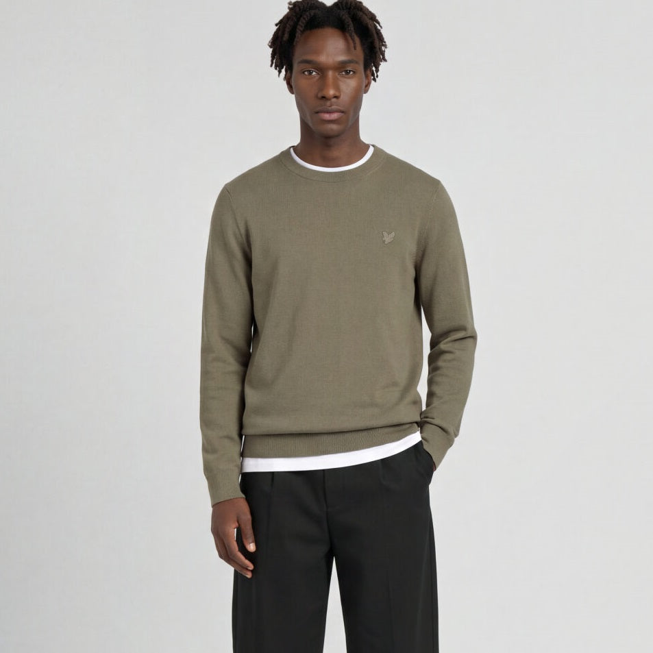 Lyle & Scott Tonal Superfine Pullover Beige