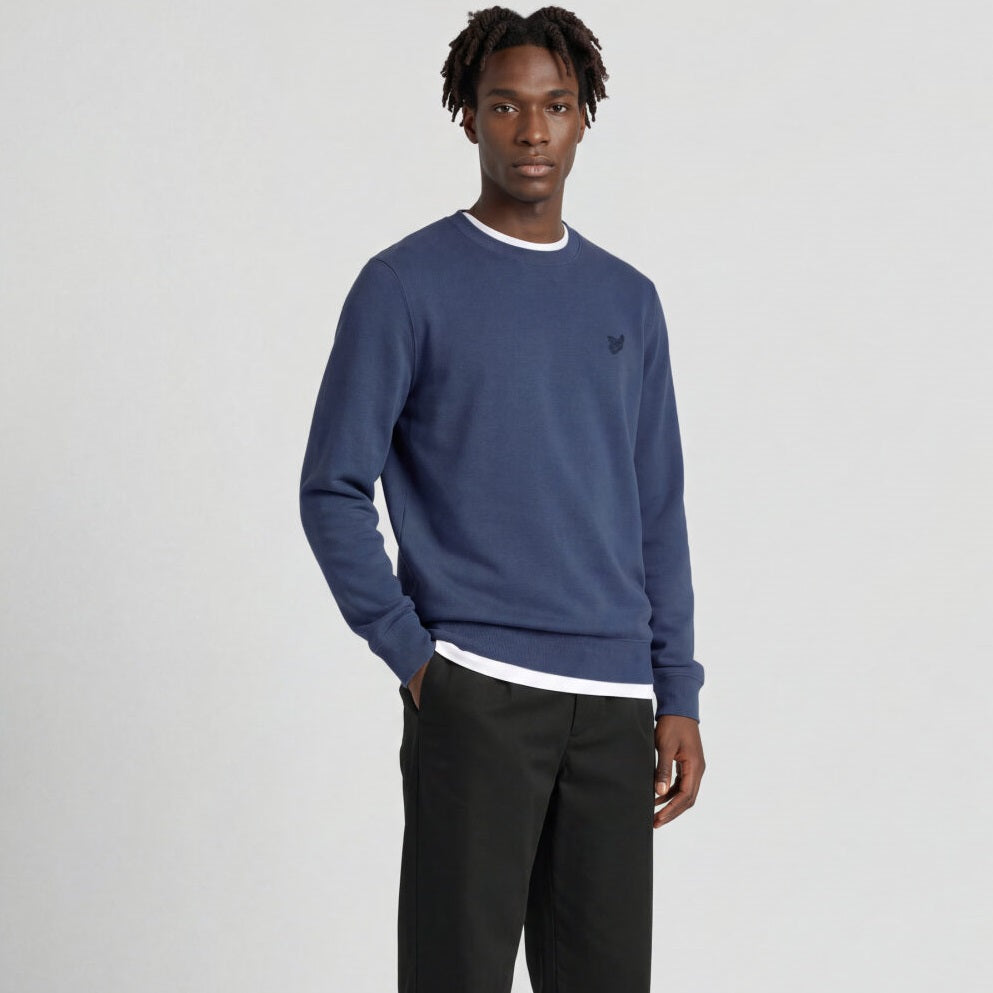 Lyle & Scott Tonal Superfine Pullover Blau