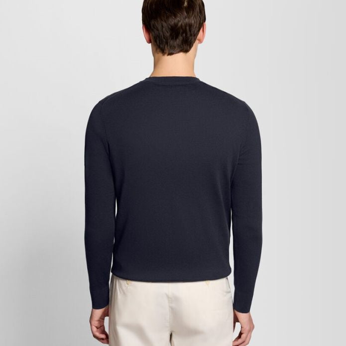 Lyle & Scott Tonal Superfine Pullover Marine