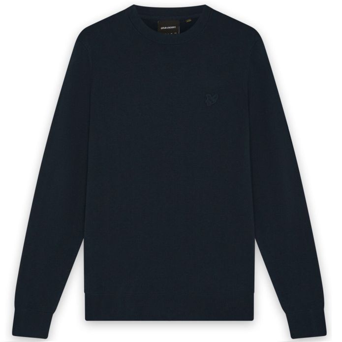 Lyle & Scott Tonal Superfine Pullover Marine