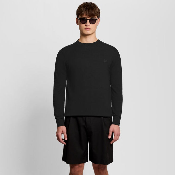 Lyle & Scott Tonal Superfine Pullover Schwarz