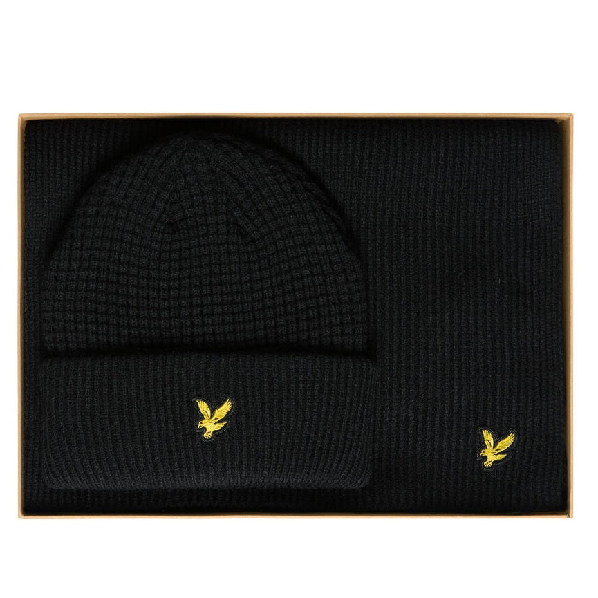 Lyle & Scott Waffel-Winterset Schwarz