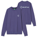 Ma.Strum Aster Back Print Pullover Blau