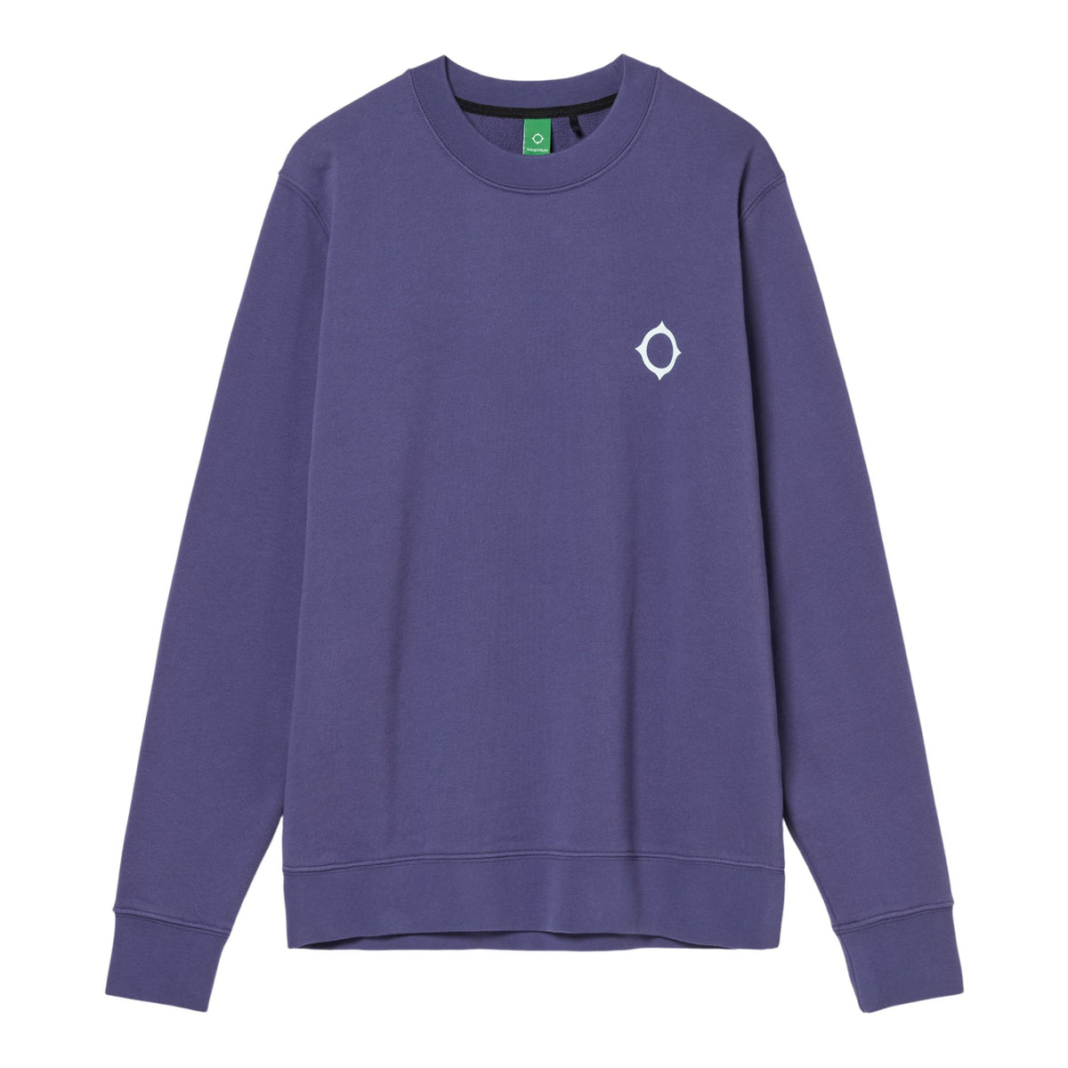 Ma.Strum Aster Back Print Pullover Blau