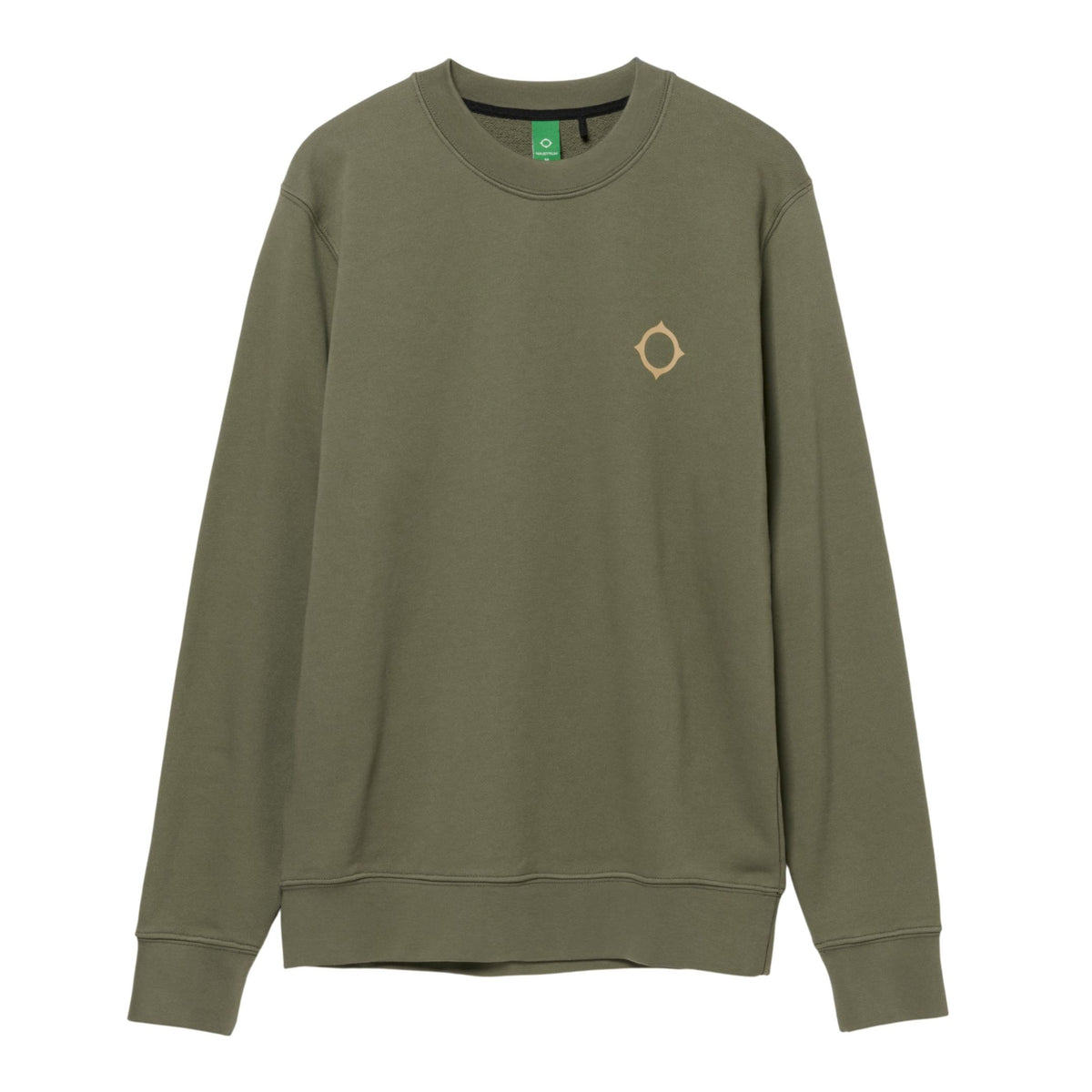 Ma.Strum Aster Back Print Pullover Dunkelgrün