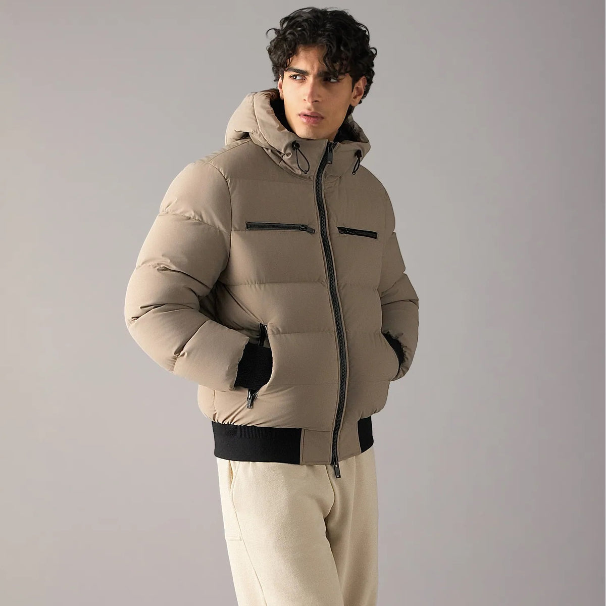 Moose Knuckles Soho Bomber-Jacke Beige