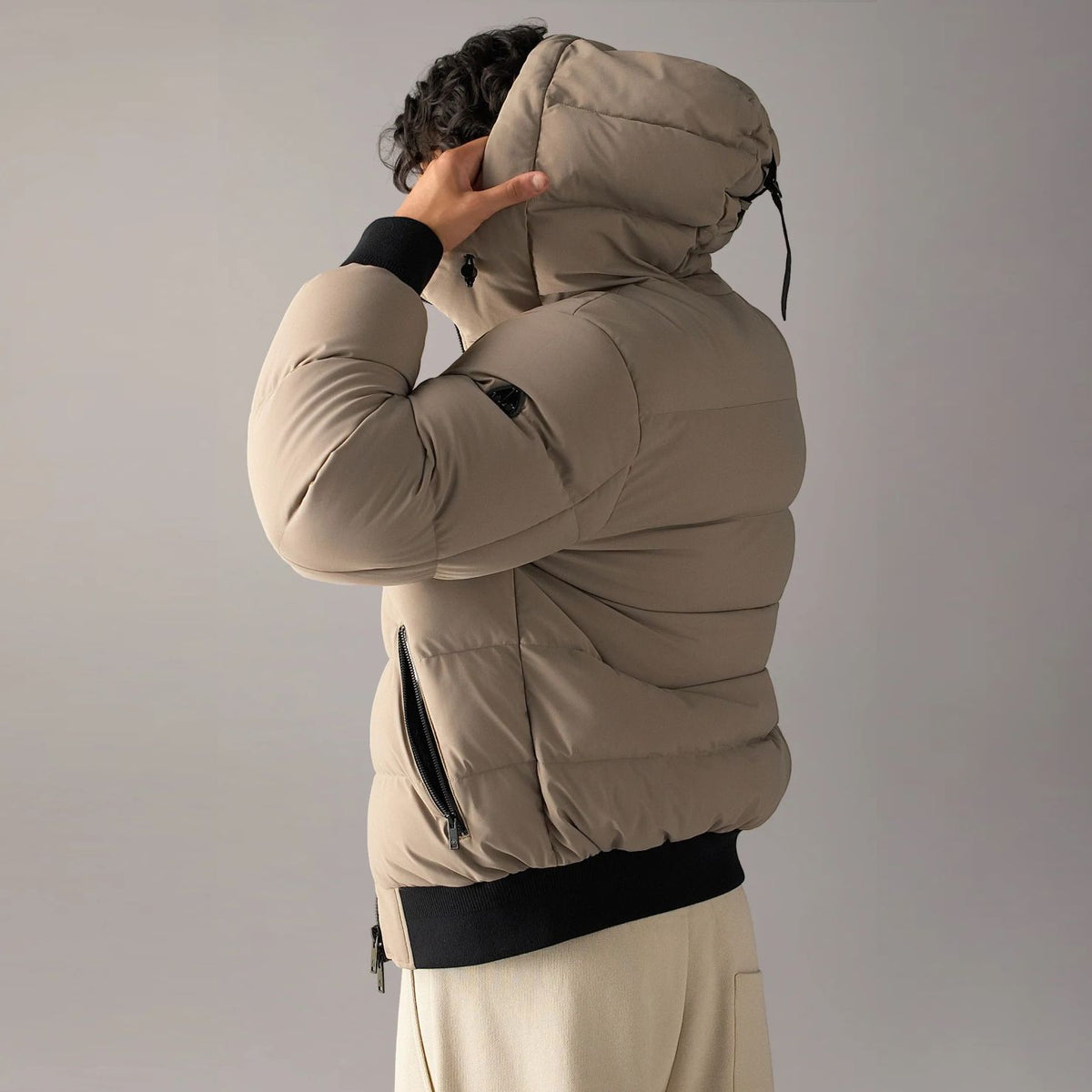 Moose Knuckles Soho Bomber-Jacke Beige