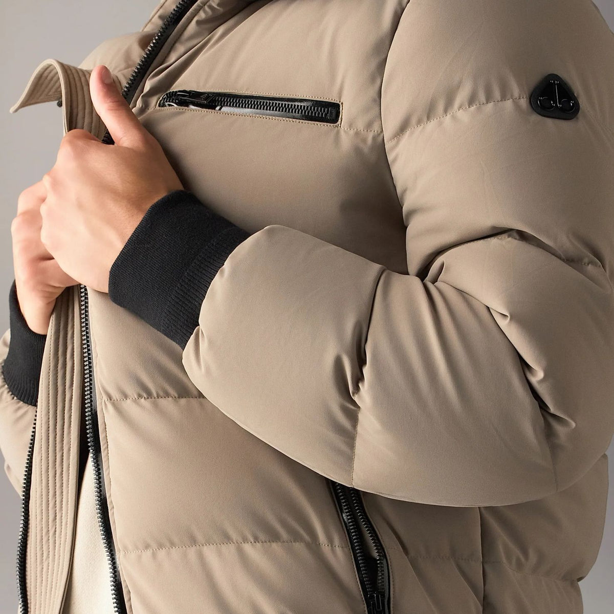 Moose Knuckles Soho Bomber-Jacke Beige